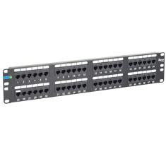 PATCH PANEL, CAT 6, 48-PORT, 2 RMS