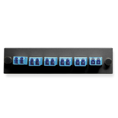 LC FIBER OPTIC ADAPTER PANEL 6-DUPLEX CERAMIC