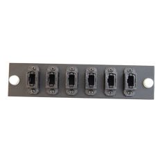 ADAPTER PANEL, 6-PORT MPO, BLACK